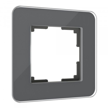 Рамка стеклянная 1 пост WERKEL Elite W0012440 графит