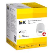 Накладной светильник без лампы IEK LIGHTING 4111 LT-UPB0-4111-GU10-1-K01 GU10 цилиндр белый