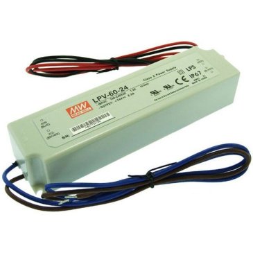 Блок питания (AC-DC) 24V  60W LPV-60-24 IP67 пластик