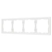 Рамка пластик 4 поста Arlight FRM-NOBE-SFPL-4-WH 054223 белый