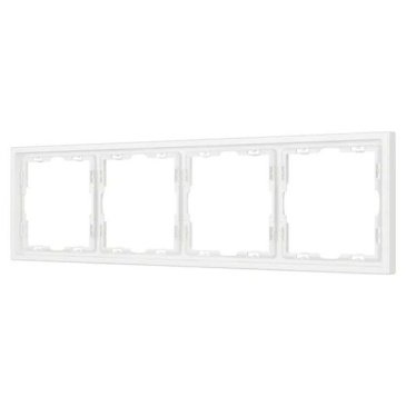 Рамка пластик 4 поста Arlight FRM-NOBE-SFPL-4-WH 054223 белый