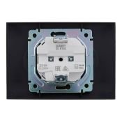 Штепсельная розетка встраиваемая двойная IEK SKANDY 10А SK-R20-10-K53-F SK-R10G без з/к без шторок в сборе графит