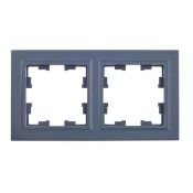 Рамка пластик 2 поста IEK BRITE BR-M22-K35 РУ-2-БрМ маренго
