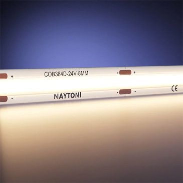 Светодиодная лента Белый теплый COB 24V 12W/m 384Led/метр герм силикон 201078 Ultra 3000K IP65