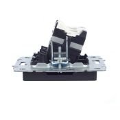 Розетка встраиваемая компьютерная двойная IEK BRITE BR-K20-1-K53 РК10-2-БрГ RJ45 кат.5E графит