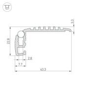 Архитектурный алюминиевый профиль KLUS STEP-MINI-2000 ANOD 019195