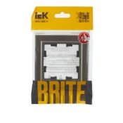 Рамка пластик 1 пост IEK BRITE BR-M12-K37 РУ-1-БрШ шампань