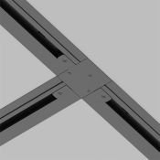 Коннектор T-образный для однофазного трека TRA002CT-11B Unity встраиваемый черный