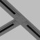 Коннектор T-образный для однофазного трека TRA002CT-11B Unity встраиваемый черный