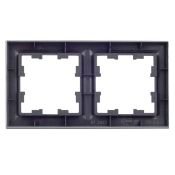 Рамка пластик 2 поста IEK BRITE BR-M22-K53 РУ-2-БрГ графит