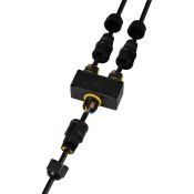 Коннектор NEO-GERM-3pin-Y-WTW (4-8mm) IP68 черный 053435