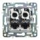 Розетка встраиваемая компьютерная двойная IEK SKANDY SK-K20-1-K01 SK-K03W RJ45 кат.5E арктический белый