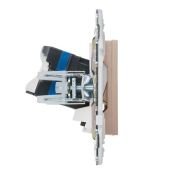 Розетка встраиваемая компьютерная двойная IEK SKANDY SK-K20-2-K98 SK-K04Sa RJ45 кат.6 песочный