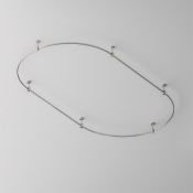 Шинопровод круглый из полукругов 1200мм Flarity TRX154-2SR-D1200-PT платина