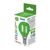 лампа декоративная шар  G45 Зеленый 5.0W UL-00002987 LED-G45-5W/GREEN/E14 GLA02GR