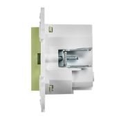 Штепсельная розетка встраиваемая IEK SKANDY 16А SK-R14-16-U14-018-K06 SK-R17G с з/к и шторками с USB A+C 18Вт мятный