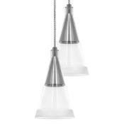 Подвесной светильник без лампы Lightstar 757069 CONE 6х40W GU10 конус хром