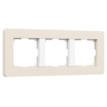 Рамка пластик 3 поста WERKEL Split W0033066 айвори/белый