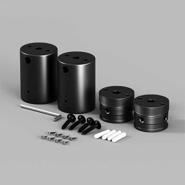 Держатель для гибкого неона Maytoni NEMO 20320 для двухстороннего накладного монтажа неона 360° D25 черный