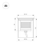 светильник 15W Белый теплый 026450(1) LTD-GROUND-R110 220V IP67 круглый встраиваемый серебристый