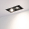 Встраиваемый светильник  18W Белый дневной 026877 CL-SIMPLE-S148x80-2x9W 220V IP20 поворотный прямоугольный черный