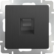 Розетка встраиваемая компьютерная  одиночная WERKEL Ethernet  RJ-45 WL04-RJ-45 / W1181004 графит рифленый