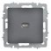 Розетка встраиваемая USB IEK BRITE C 65Вт BR-U13-065-K53 РЮ12-1-БрГ графит