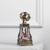 фигурка  светодиодная  «Граммофон с Дедом Морозом», 11х28х11 см, пластик, USB, батарейки ААх3, свечение тёплое белое