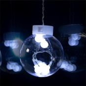 гирлянда БАХРОМА Белый с насадками «Шарики» 108 LED, IP20