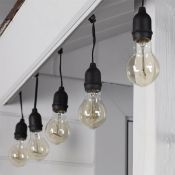 Гирлянда «Ретро белт-лайт» 10 м, IP54, УМС, тёмная нить, шаг 50 см, Е27 (без ламп), 220 V Гирлянда «Ретро белт-лайт» 10 м, IP54, УМС, тёмная нить, шаг 50 см, Е27 (без ламп), 220 V