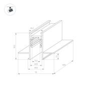 Шинопровод магнитный MAG-ORIENT-TRACK-2652-FDW-1000 (BK) 035566