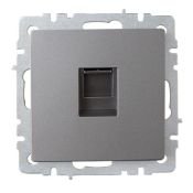 Розетка встраиваемая компьютерная IEK BRITE BR-K10-2-K46 РК11-БрС RJ45 кат.6 сталь