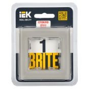 Рамка стеклянная 1 пост IEK BRITE BR-M12-G-K30 РУ-1-2-БрД дымчатый