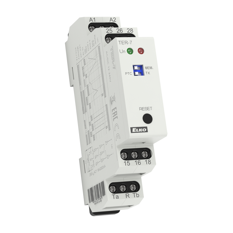 Термостат TER-7, AC 24-240V, DC 24V (контроль за температурой электродвигателя) 8595188137164