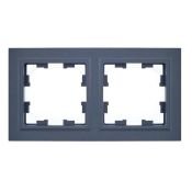 Рамка пластик 2 поста IEK BRITE BR-M22-44-K35 РУ-2-БрМ-44 маренго IP44