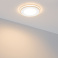 Встраиваемый светильник-панель  12W Белый теплый 016571  LT-R160WH стекло 220V IP20 круглый белый Уценка!!! (с витрины)