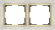 Рамка пластик 2 поста WERKEL Snabb WL03-Frame-02 / W0021932  слоновая кость/золото Уценка!!!