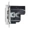 Штепсельная розетка встраиваемая IEK BRITE 16А BR-R14-16-U21-D21-K91 РЮш10-1-БрАБ с з/к и шторками с USB A+A 2,1А арктический белый