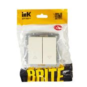 Выключатель жалюзи 10А ВС10-1-5-БрКр бежевый BR-V15-0-10-K10 BRITE IEK