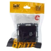 Розетка встраиваемая комбинированная IEK BRITE BR-AK20-1-K02 РТВ/РК12-БрЧ TV+RJ45 кат.5E черный