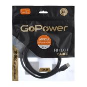 Кабель штекер HDMI- штекер HDMI GoPower V1.4 черный 1.5м