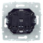 Штепсельная розетка встраиваемая IEK BRITE 16А BR-R14-16-K46 РС14-1-0-БрС с з/к и шторками сталь
