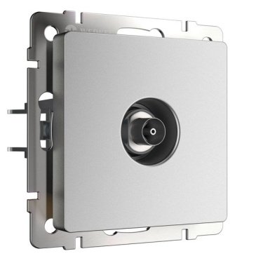 ТВ-розетка встраиваемая оконечная  WERKEL WL06-TV / W1183065 серебряный матовый