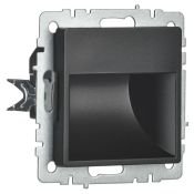 светильник Белый дневной 1W ПЛ20-БрЧ черный BR-FL20-K02 BRITE IEK встраиваемый в подрозетник