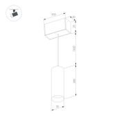 Магнитный трековый светильник  5W Белый дневной MAG-SPOT-HANG-25-R30 45deg  24V на магнитный шинопровод черный 034245