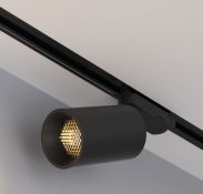 Трековый светильник  12W Белый теплый SPY TRACK BLACK + NET 50deg  на шинопровод черный диммируемый