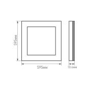 светильник -панель  40W Белый теплый  023146(2) IM-S600x600 220V IP20 квадратный универсальный белый