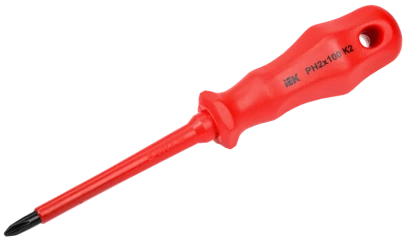 Отвертка диэлектрическая PH2х100 K2 ARMA2L 3 A2L3-SC30-K2-PH-20-100  IEK