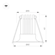 Встраиваемый светильник   5W Белый теплый 044621 MS-FOGGY-BUILT-R45 Warm3000 36 deg 220V IP54 круглый белый