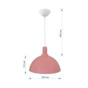 Подвесной светильник без лампы 12-104 1x15W E27 фигурный белый/розовый